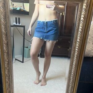 Edikted denim mini skirt